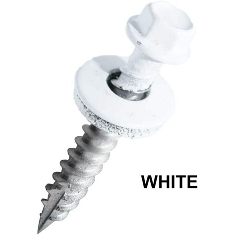 white self tapping sheet metal screws|white painted sheet metal screws.